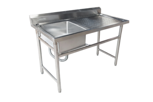 Lavafondos acero inoxidable 1 depósito 120x60x90 con secador